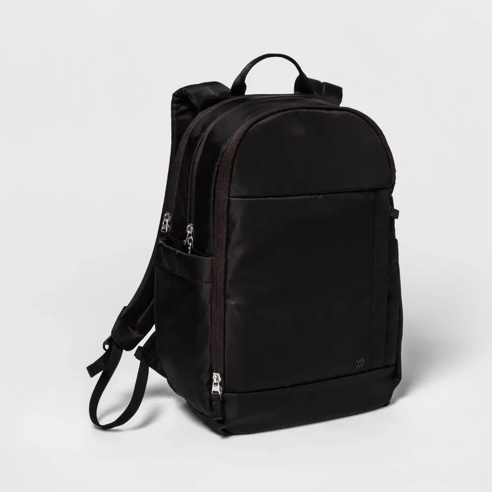All in Motion 17.5" Casual Lifestyle Backpack, Back to School Book Bag, Black