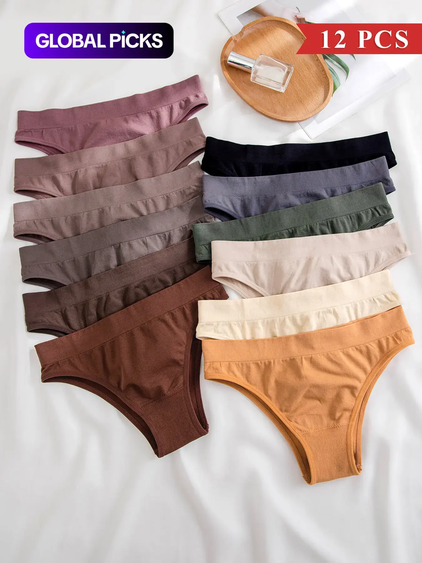 Women's Solid Color Panty, Soft Comfy Breathable Knicker for Daily Wear, Underwear for All Seasons, Soft Breathable Panties, Soft Fit Panty, Fitted Underwear