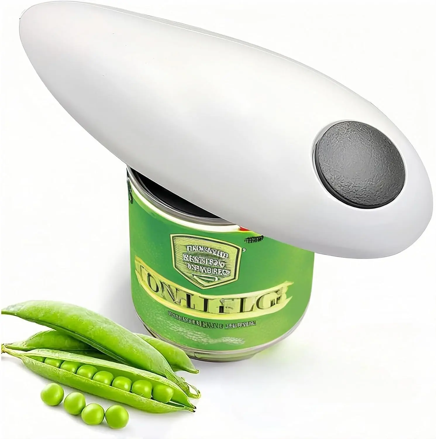 One Touch Electric Can Opener Fits Almost All Can Sizes for Seniors with Arthritis, Hand Held Battery Operated Can Opener with Smooth Edge, Food Safe Kitchen Gadgets Automatic Can Opener for Kitchen（white）,camping essentials