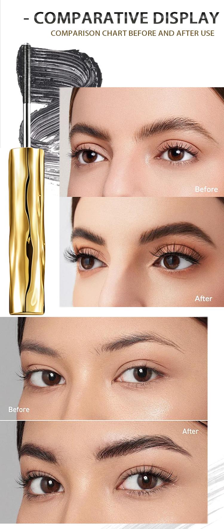 GLN 3D Curl & Volume Black Mascara Long-lasting curl-enhancing beauty makeup Large-sized black smudge-proof waterproof tube mascara Dramatically voluminous 3.2g