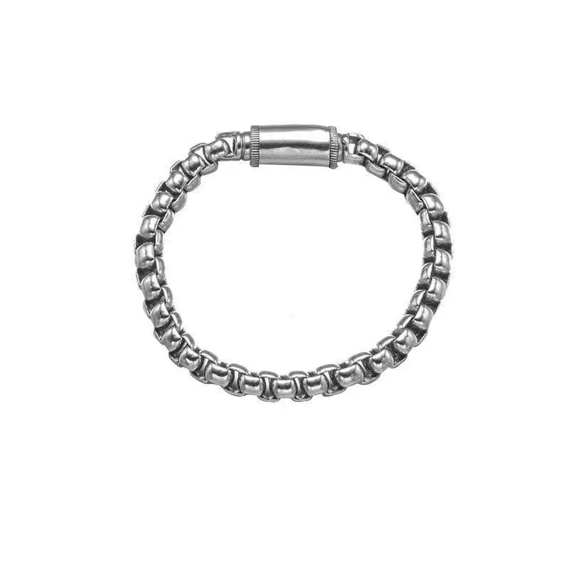 Unisex Multi-Size Dragon Shaped Stainless Steel Dragon Bone Bangle - Adjustable Silvery Open Chain Link, Handmade Mixed Material with Peacock & Moon Accents, Christian Inspirational Casual Wear, E306-18cm All Seasons Fashion Jewelry Accessory