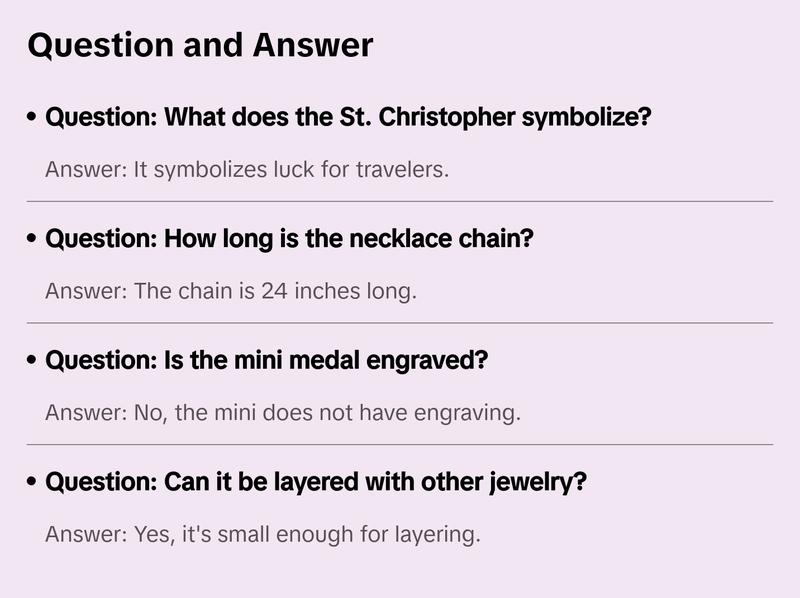 St. Christopher Necklace - Purple