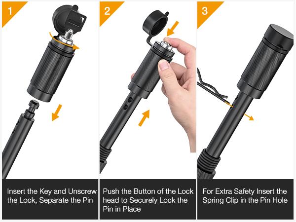 Nilight Anti-Theft Shackle Hitch Receiver 2Inch 45000 LBs Breaking Strength 3/4" Anti-Theft D Ring Shackle 5/8" Trailer Hitch Lock Pin Heavy Duty Solid Towing Kit for Trucks Off Road (White) Boating Accessories Boat Fenders