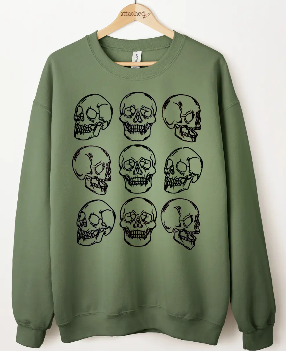 Skull Heads Graphic Top Skull Heads Graphic Top