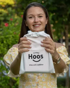 Happy Hoos Cotton Drawstring Notebook Bag - Write with Confidence