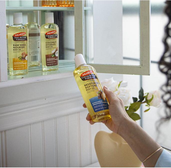 Body Oil Variety Pack, Cocoa Butter, Coconut, and Shea, Dermatologist Approved, Instant Absorption, Bath, Body & Shower, 3 Pack (8.5 oz x 3)