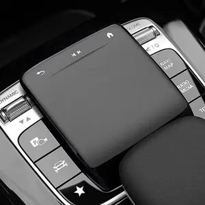 Car Center Console Mouse Protect Cover TPU Touchpad Cover Accessories for Mercedes Benz A B CLA GLE GLS GLB GLA 2020-2022 (Black)