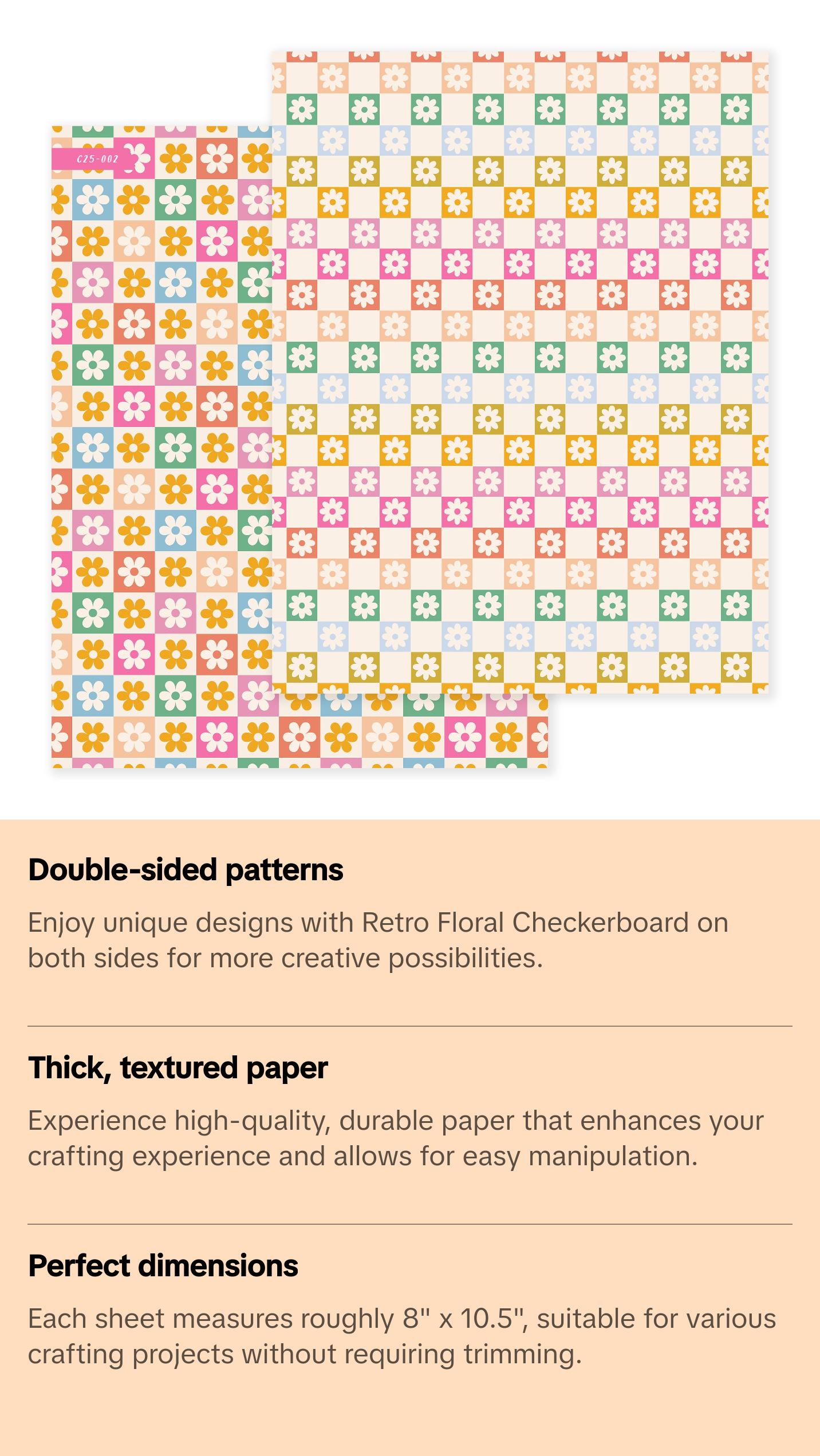 Retro Checker | Scrapbook Paper