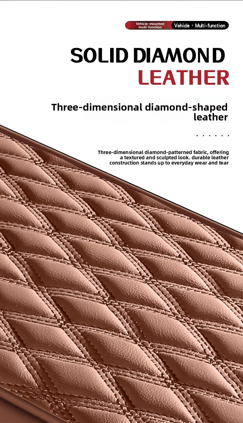 Leather car armrest cushion! This multi-functional pad holds cups, tissues, and storage—no more dangling arms on long drives! Solve all your road trip pain points for the price of a bubble tea!