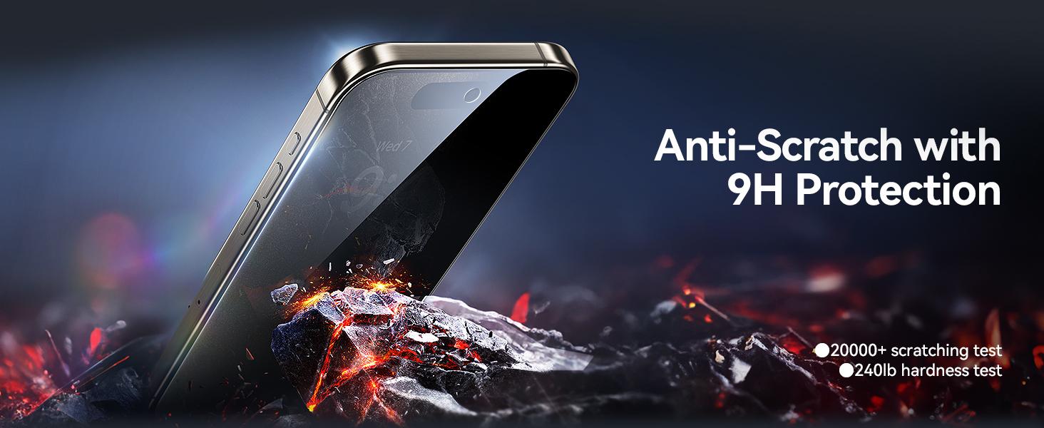 【3s Quick Paste】SmartDevil 2 Pack HD Clear Screen Protector for iPhone 17promax/17pro/16promax/16pro/15/15pro/14/13pro/13 Tempered Glass, Military-Grade Shatterproof Protection, Bubble-free, Scratch Resistant Fast&Easy Installation, Anti-Spy Privacy Film