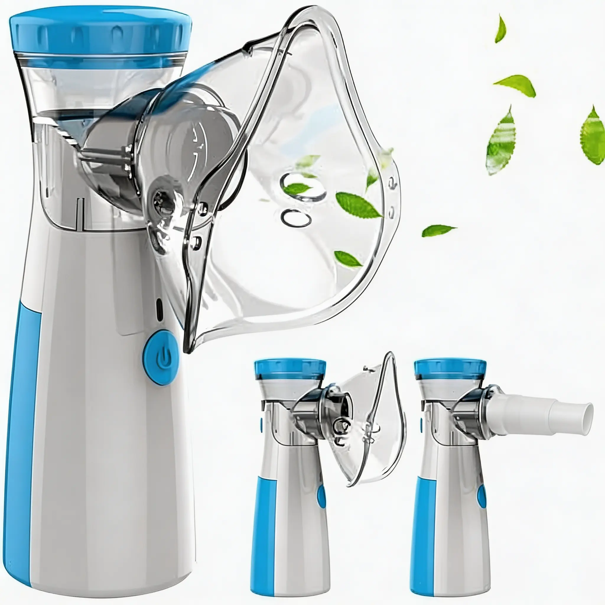 Portable Ultrasonic Nebulizer for Adults & Children - 2 Modes, Self-Cleaning Function for Breathing Problems,  3pcs Silicone Nozzle (Nozzle+Adult Mask+Child Mask), Father's Day Gift, gifts for boyfriend,fogger, humidifier