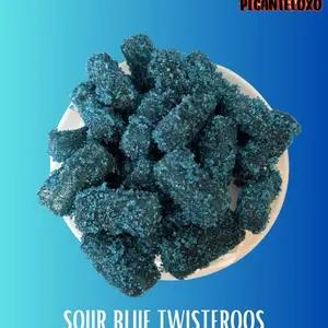 Sour blue twisteroos 8oz | licorice and gummy filling candy | Sweet Snack Bonbon