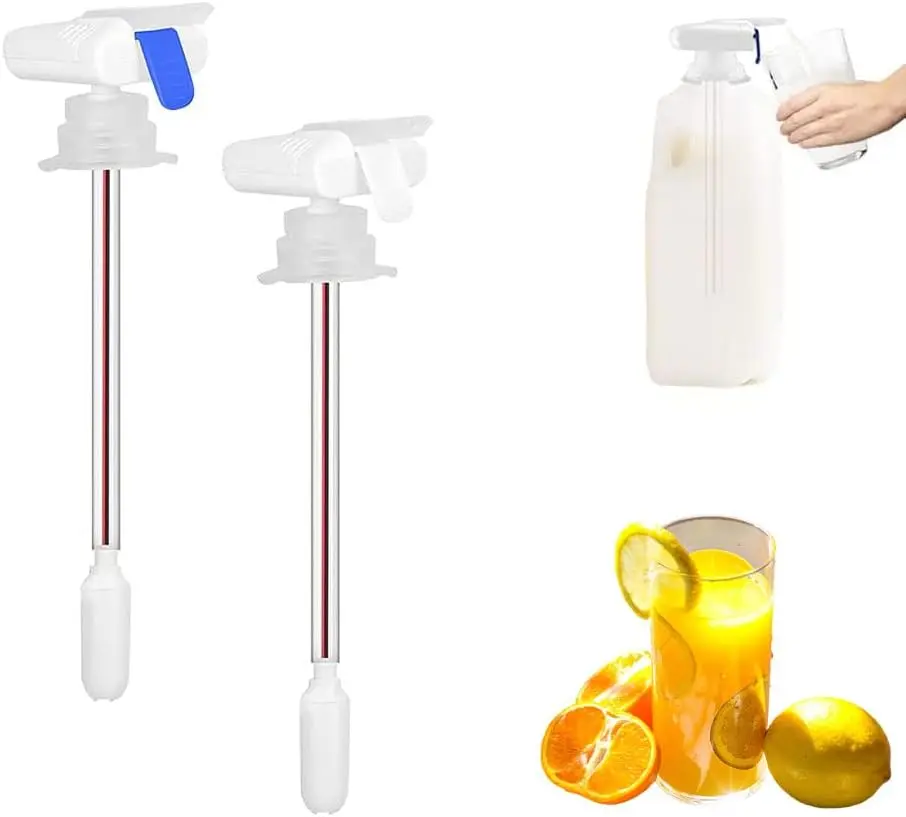 2 Pack Automatic Drink Dispenser, Hands-Free Beverage Dispenser for Fridge, Perfect for Milk, Juice, Dispenser for Home Kitchen Party Wedding Decoration Outdoor