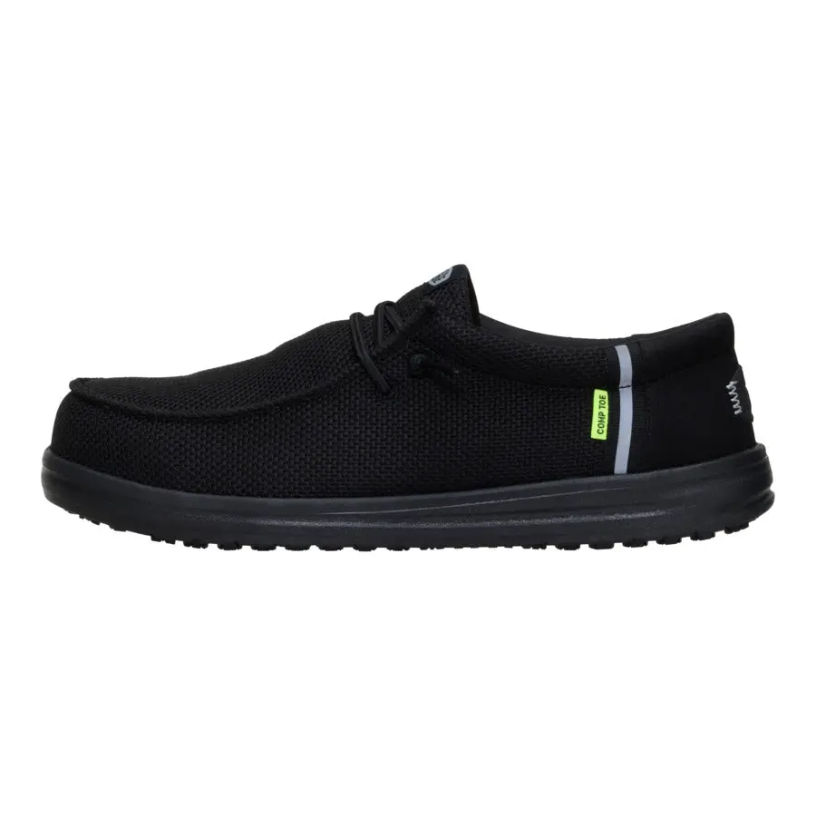 HEYDUDE Wally Work Comp Toe - Mens Comfortable Work Shoes