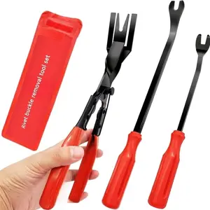 3 Pcs Auto Clip Pliers Set and Fastener Remover, Car Trim Rivet Removal Pry Tool Repair Kit with Storage Bag for Automotive Door Panel