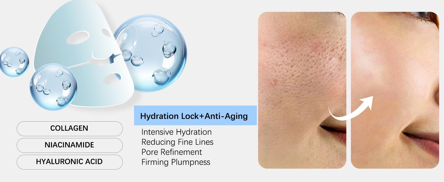 ISTON Deep Moisturizing Collagen All-In-One 4-Color Mask, Moisturizing Night Cream for All Skin Types - Firms, Improves Dullness, Anti-Aging, Soothes and Repairs Skinoothes and Repairs