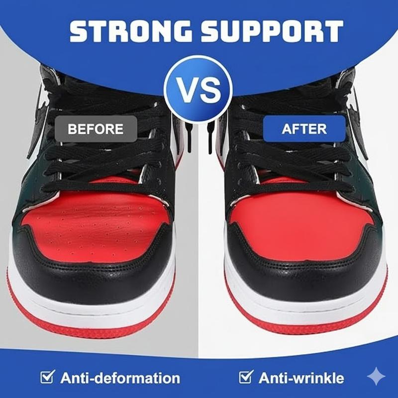 10 Pairs Crease Protectors for Sneakers Shoe Crease Protector No Creases for Air Force Jordan Dunk Low Men's 7-13 Women 5-9 Silicone Toe Box Shields