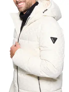 GUESS Male Eco Monogram Puffer Jacket
