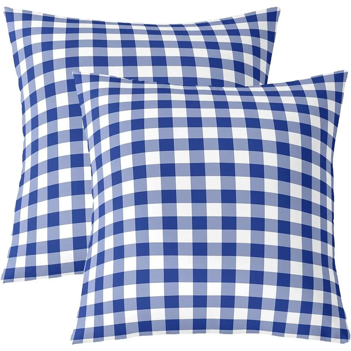 Grid 0x 0 Inch Throw Pillow Covers Set of,Navy Blue White Plaid Checkered Decor Pillow Cases Adults Gingham Abstract Vintage Style Cushion Covers for Couch Office Car