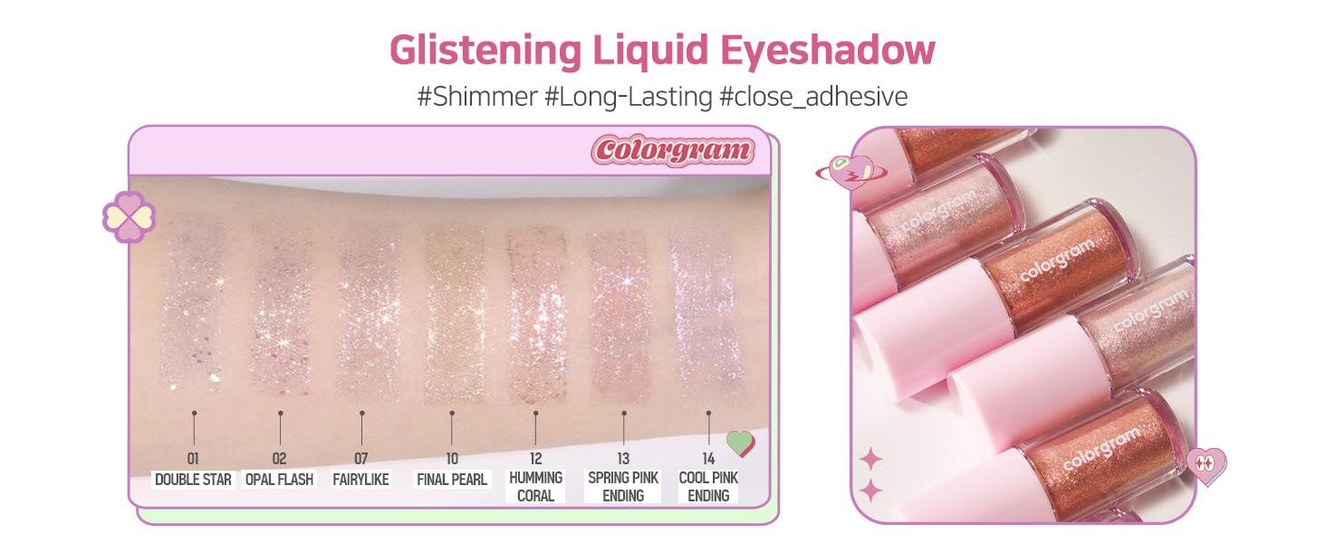 [Special Offer] Colorgram Milk Bling Shadow - 13 Spring Pink Ending, Weightless & Shining, Cruelty-Free, Long Lasting, Non-Sticky Liquid Eyeshadow