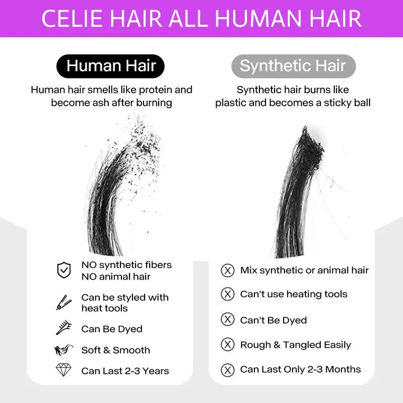 Celie Hair Pre-Styled Yaki Layered Body V Part Wig Invisible Drawstring Glueless Wig 180% Density Yaki Straight / Burmese Curly Human Hair Wigs Minimal Leave Out 100% Beginner Friendly