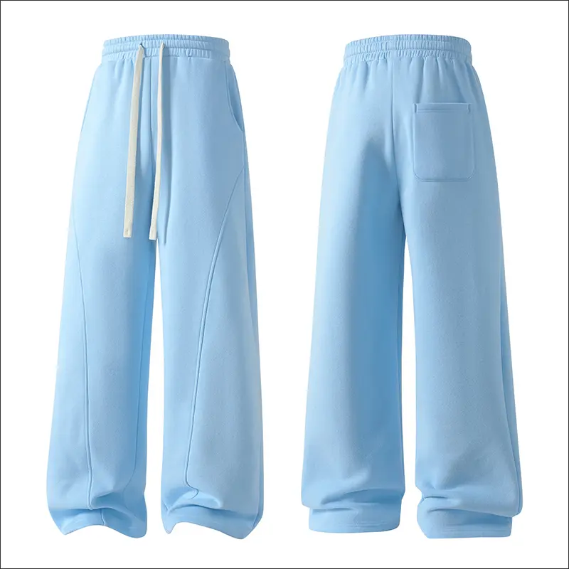 Men's Fleece Thermal Lined Sweatpants Oversize Drawstring Waist Casual Loose Pants for Fall Winter School Season Daily Wear Stylish Menswear