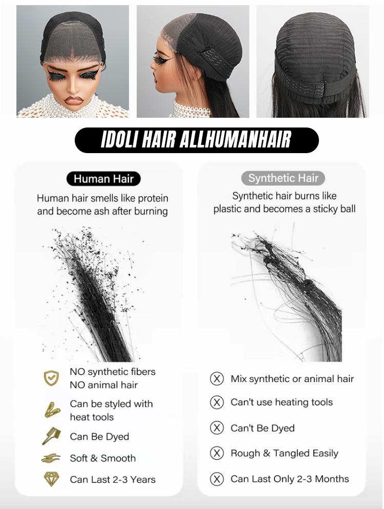 Idoli 4x6 Easy Wear Go Glueless Wigs Pre Cut  HD Lace Closure Wigs Beginner Friendly