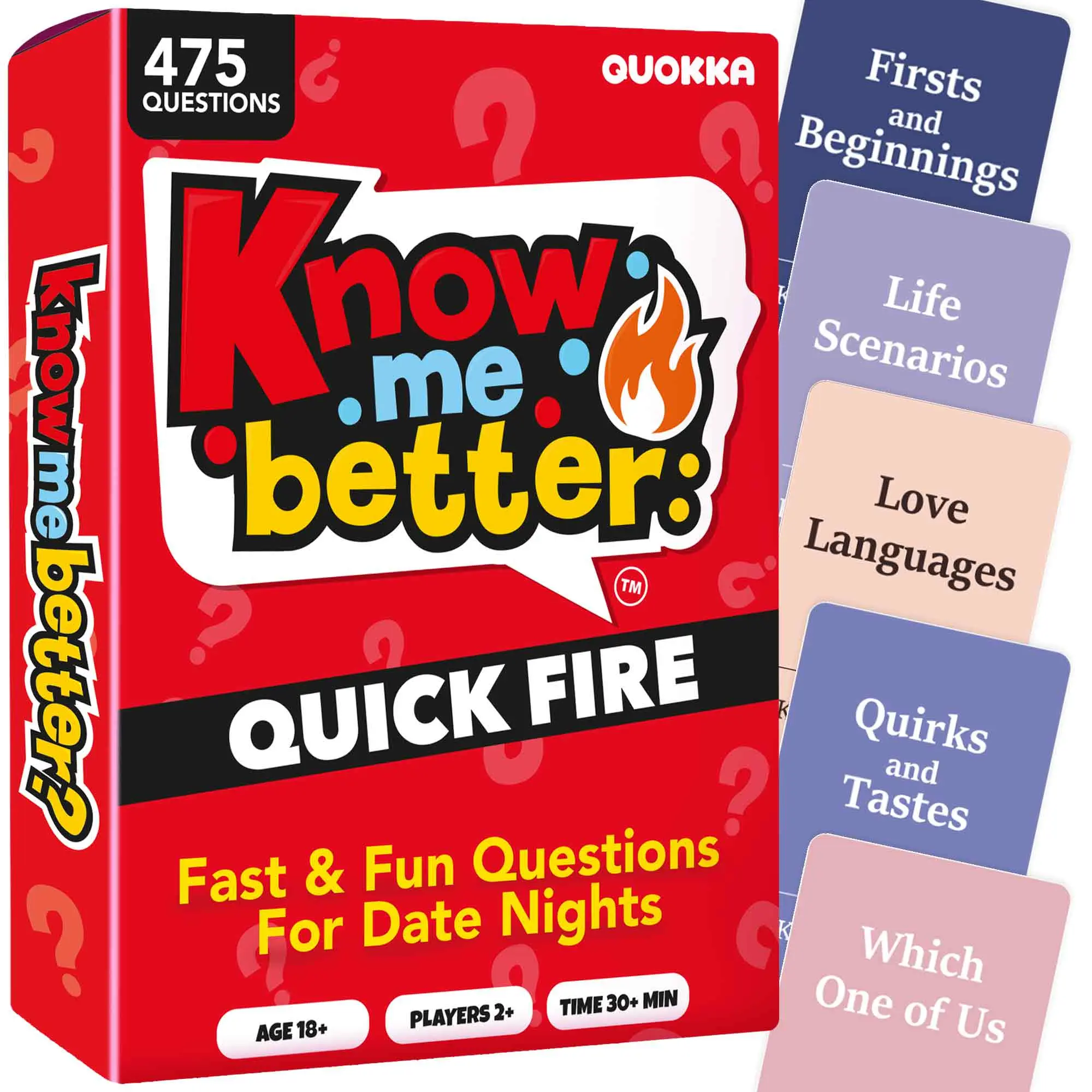 QUOKKA Couples Card Game Set - Quick-Fire Relationship Card Game Box, Date Night Conversation Starter, Playful Connection Questions, Adult Couple Gifts, Toys, Card Game Sets