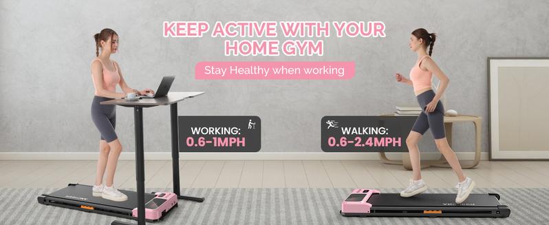 【ValentineTok Haul】ANCHEER Five-Color Young Fashion under the Table Walking Pad, Tablet Portable LED Display & Remote Control Vibration Plate Home Gym Equipment Outdoorfun