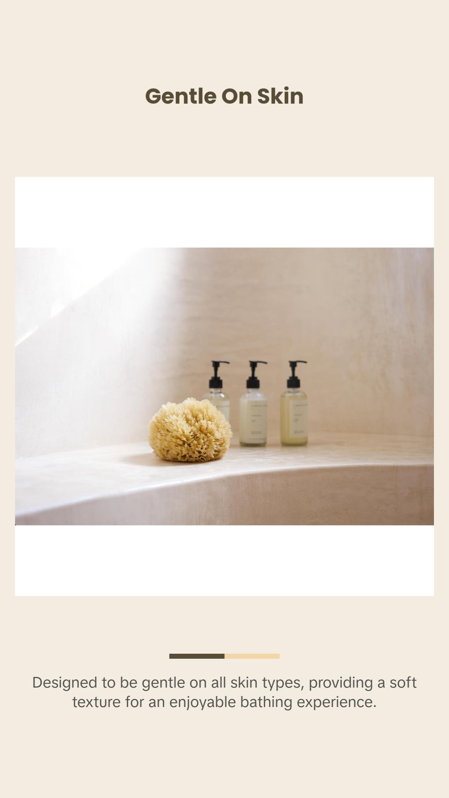 ATMÓS SPONGE - Nisiá 100% Natural Sea Sponge For Baths & Shower - Cleansing & Dry Brushing, Skincare