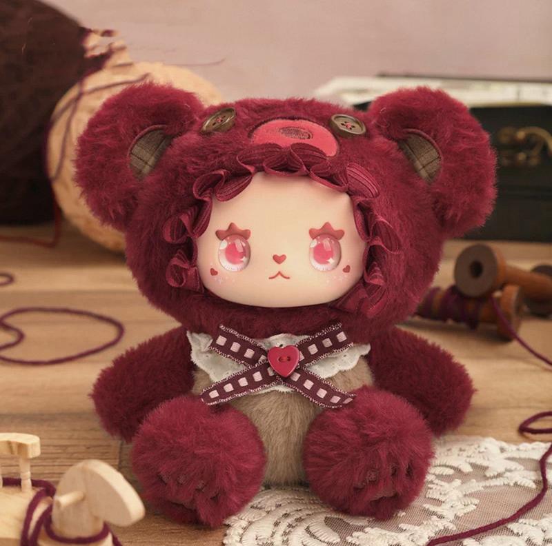 LOVELY EMMA Bear Alliance Series Plush Blind Box – Cute Soft PVC & Plush Hanging Charm, Adorable Collectible Bear Doll for Girls, Bag Decoration & Surprise Gift