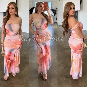 Spring floral maxi dress