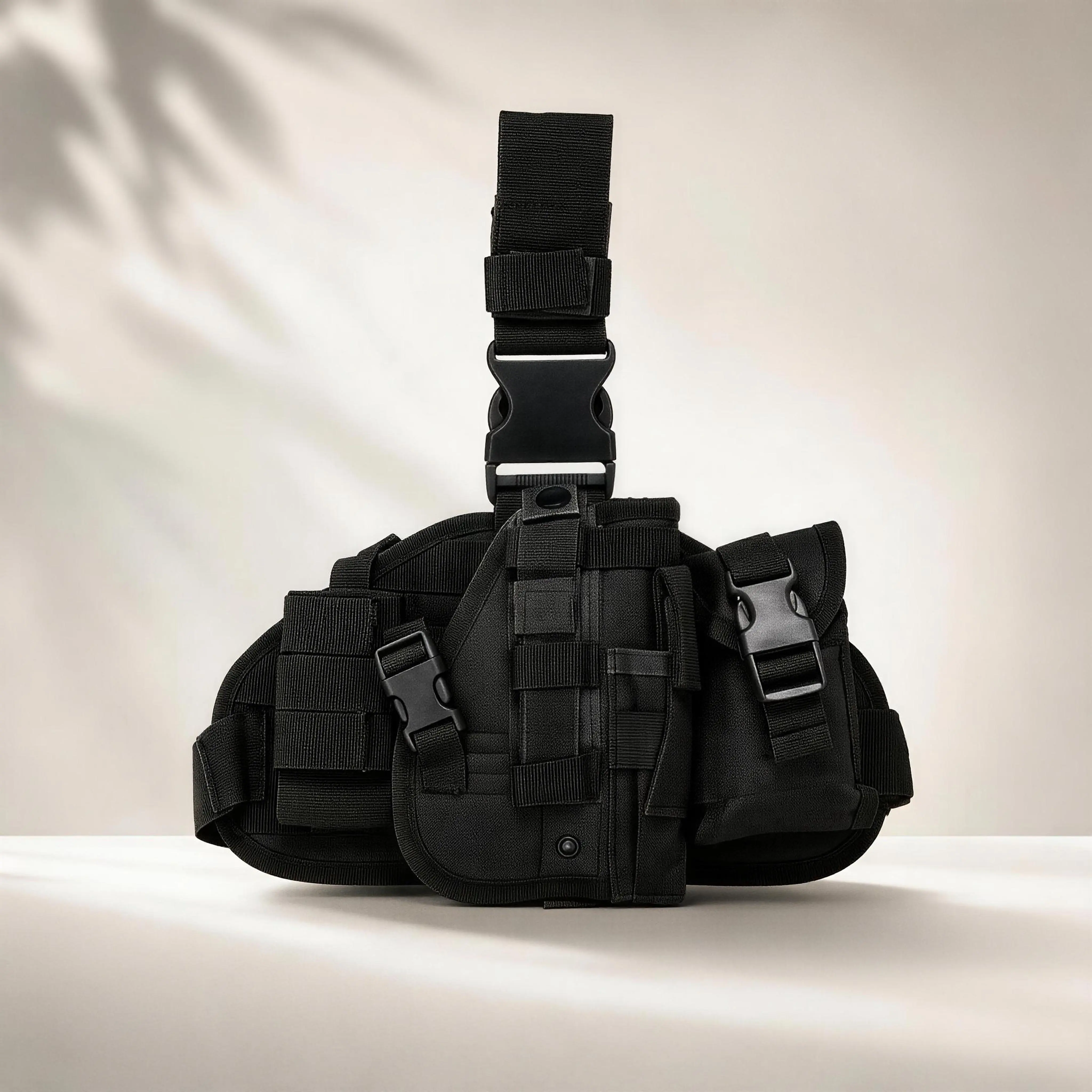 Tactical Drop Leg Holster for Men - Integrated Right-Thigh Holster, Durable Oxford Nylon, Right-Hand, Quick-Release Buckles Adjustable, Quick-Access Mag Pouch, Secure Bounce-Free Fit, Fast Draw for Hunting EDC Durable Gun Accessories Tactical Equipment, I