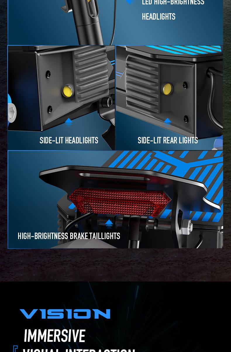 Electric Scooter with 2000W Peak Power 10-inch All-Terrain Tires LED Screen Dual Suspension System 335 lbs Load Capacity Ideal for Commuting Christmas Gift SpringStatements