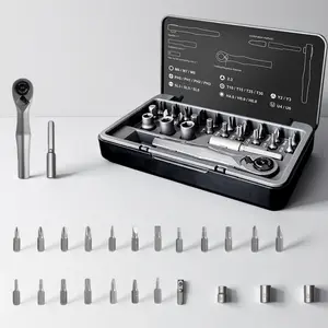 1/2Pcs 25-in-1 Multi-Function Ratchet Screwdriver Tool Kit with Storage Case, Manual Screwdriver Set with Bits and Extension for Home Repair