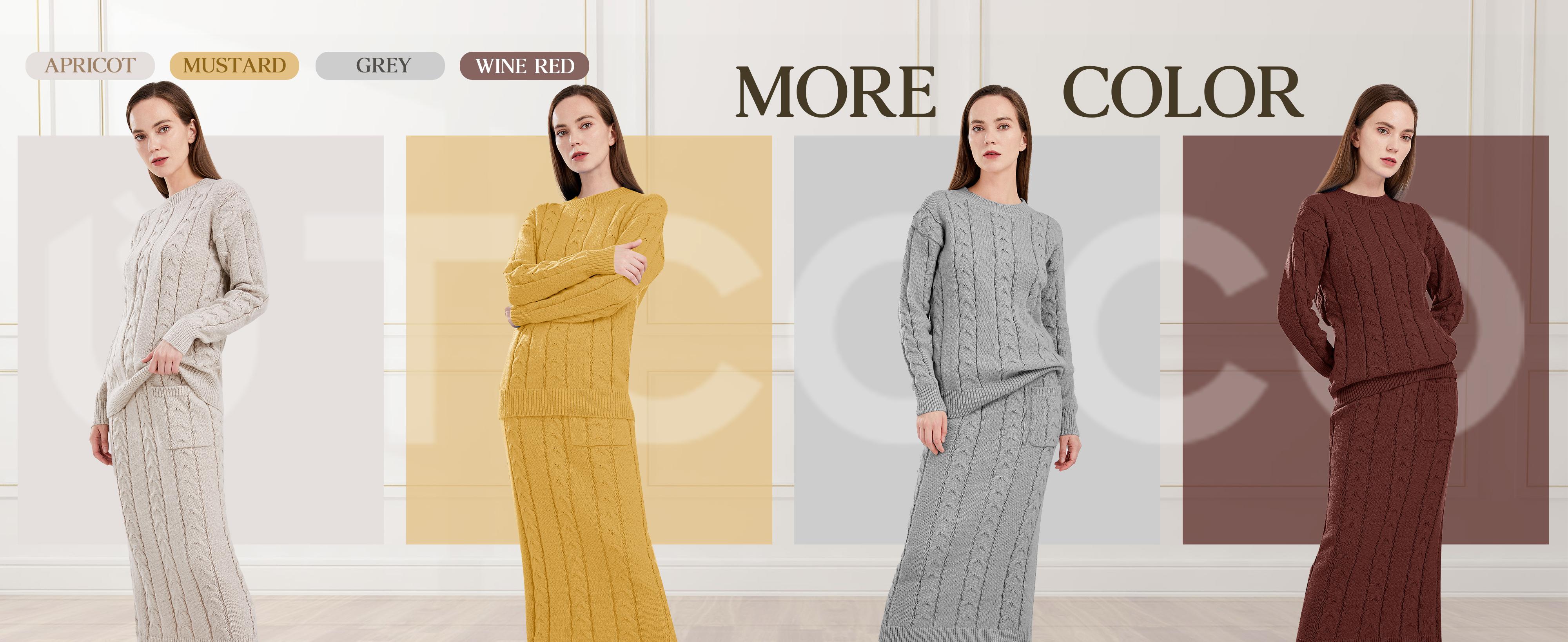 Cozy Winter Win! UTCoco Women’s Black Cable Knit Sweater & Skirt Set – 2-Piece Perfection SpringStatements