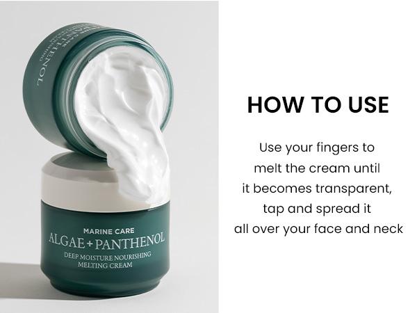 [Heimish] Marine Care Deep Moisture Nourishing Melting Cream (55ml/ 1.85 fl. oz) with Algae + Panthenol, Hydrating & Anti-Aging, Korean Skincare Springtok Moisturizer