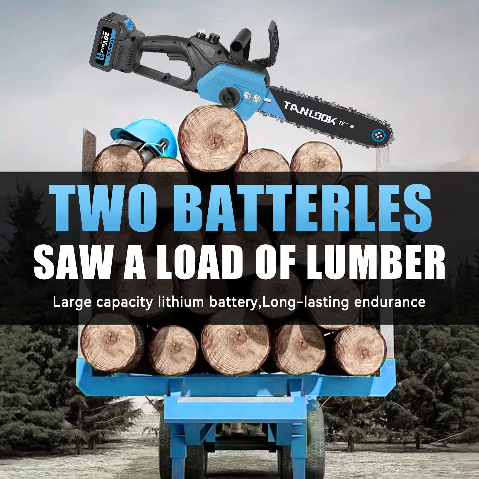 Outdoor Cordless Chain saw 12" Wide Guide Rail–Compact handheld electric chainsaw,equipped,2×4Ah batteries,highly efficient for wood cutting,tree trimming and pruning–ideal for woodworkers and DIY enthusiasts garden gadgets yard tool gardening work STU1 Outdoor Cordless Chain saw 12" Wide Guide Rail–Compact handheld electric chainsaw,equipped,2×4Ah batteries,highly efficient for wood cutting,tree trimming and pruning–ideal for woodworkers and DIY enthusiasts garden gadgets yard tool gardening work STU1