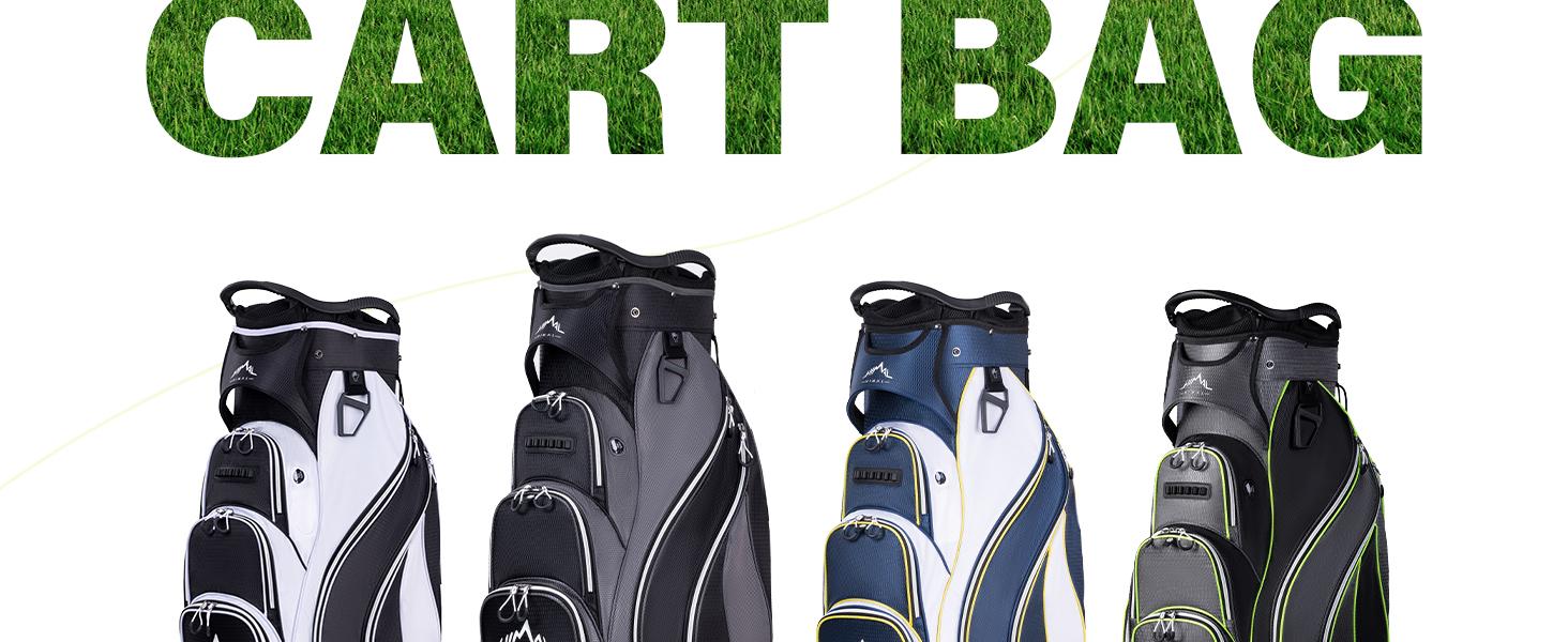 UNIHIMAL Golf Cart Bag with 14-Way Divider Top, Ample Storage Space, Men's Golf Bag with Handles and Umbrella Holder