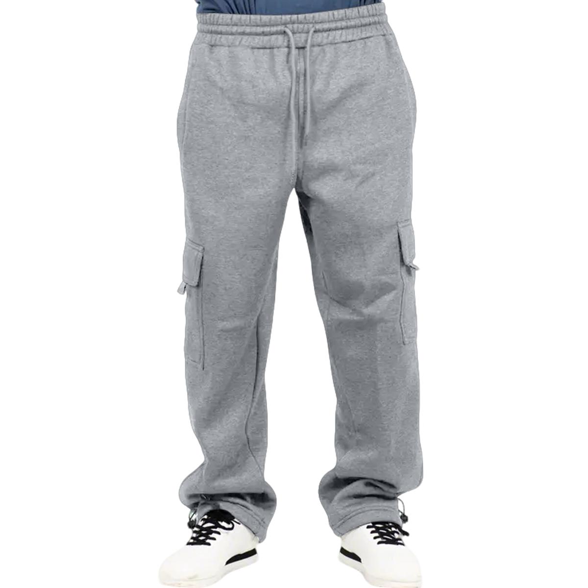3-Pack Men’s Fleece-Lined Cargo Jogger Sweatpants (Sizes S-2XL)