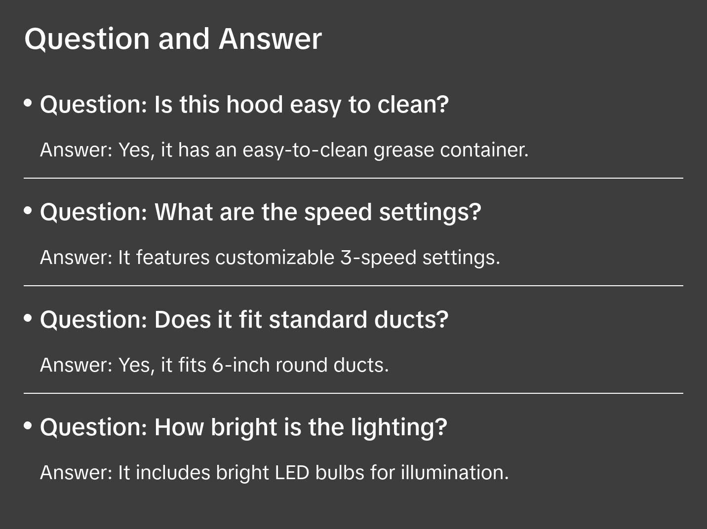 Hauslane | Chef Series Range Hood C100 30" Under Cabinet Kitchen Extractor | Stainless Steel Electric Stove Ventilator | 3 Speed Settings | Energy Efficient LED Lamps | Fits 6 Inch Round Ducts