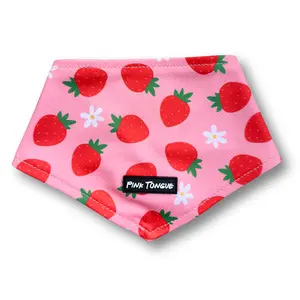 Strawberries Dog Bandana | Pink Tongue