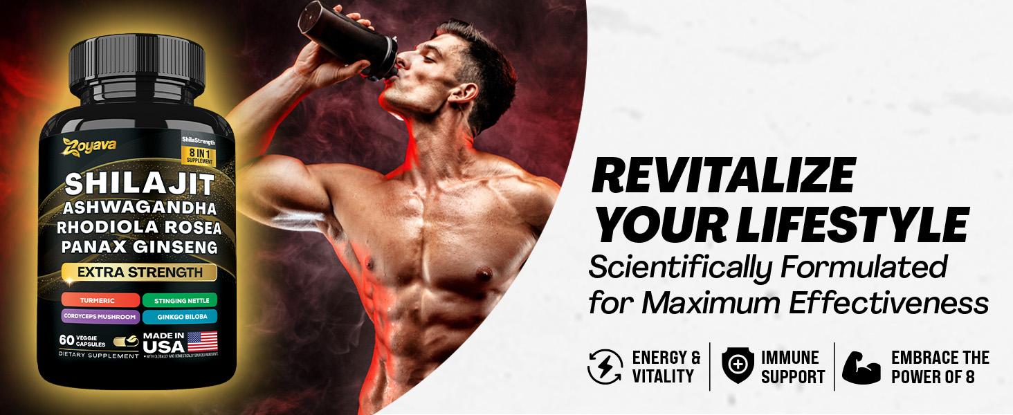 Ageless Performance Bundle - Zoyava NAD+ & Shilajit All-in-One Supplement Combo for Extra Skin Aging Support, Energy, & Overall Wellness - Made in USA