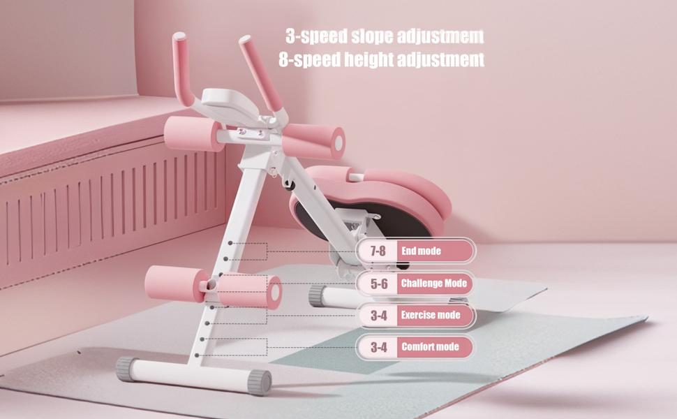 Abdominal Muscle Training Machine | Adjustable Home Abdominal Training Equipment | Foldable Design with Knee Protection Pads | Suitable for Home & Gym Workouts! capacity home gym equipment height level
