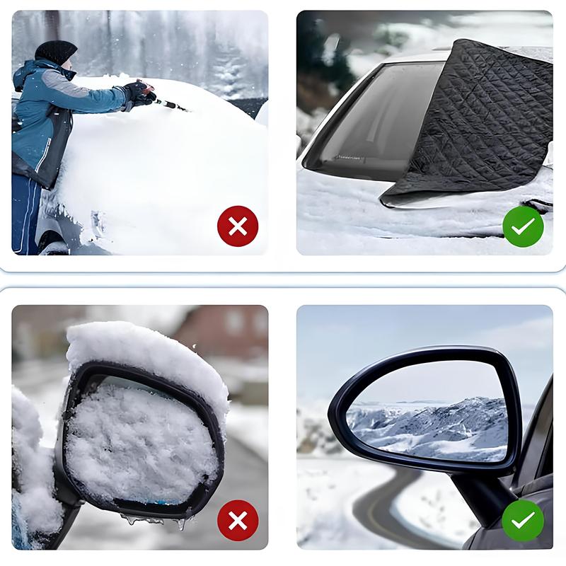 DABATR Car windshield anti-snow and anti-frost cover with rearview mirror cover, suitable for most vehicles, sedans, SUVs, etc., can be used in all seasons DABATR Car windshield anti-snow and anti-frost cover with rearview mirror cover, suitable for most vehicles, sedans, SUVs, etc., can be used in all seasons
