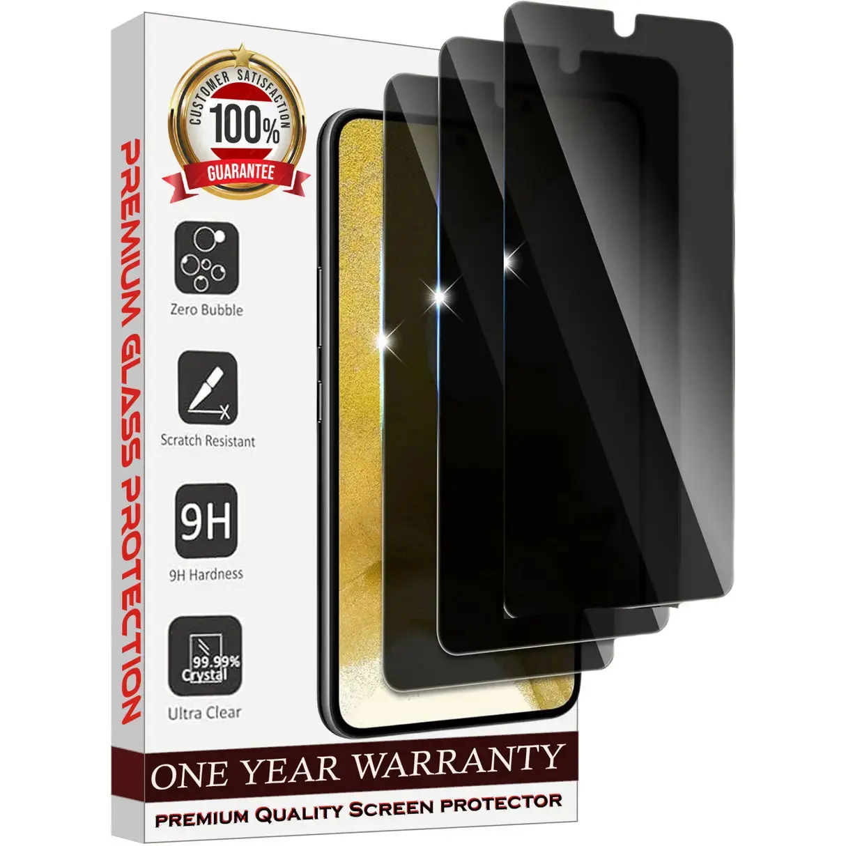Entronix Case Privacy Screen Protector for Galaxy A53 Protector, 3 PACK Anti-Spy Tempered Film Protection Durable