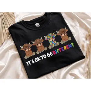 It's Ok To Be Different Shirt, Autism Awareness Shirt, Different Cow T-Shirt, Motivational Shirt