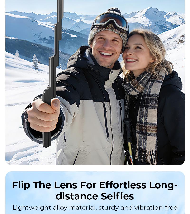 TIDEOK Bluetooth & Extendable Selfie Stick Phone Case for iPhone 13/14/15/16, Shockproof Protection, ABS+Alloy – Handheld for Concerts & Travel