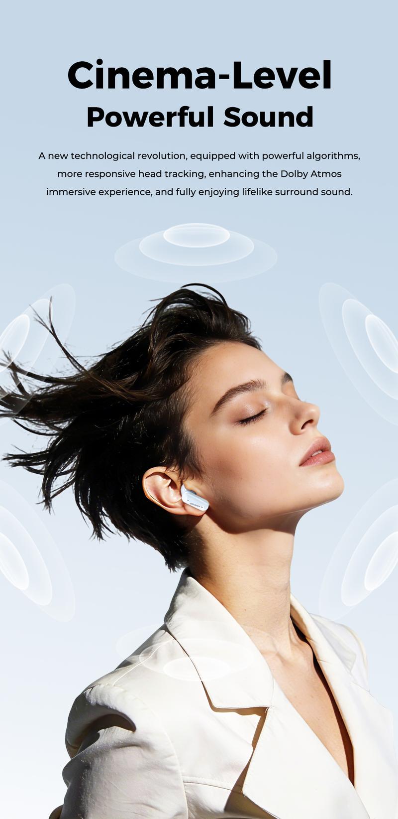 MINISO MS119 TWS True Wireless Earbuds Bluetooth Headphones, Bluetooth 6.0, 30H Long Playtime, IPX5 Water-Resistant, 2 Mics for Clear Calls, Deep Bass Sound Earphones