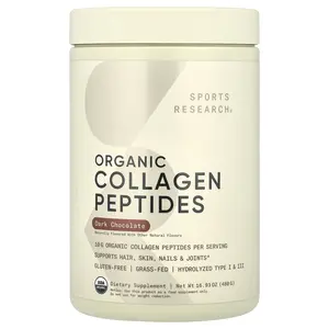 Sports Research Organic Collagen Peptides, Dark Chocolate, 16.93 oz (480 g)